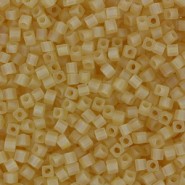 Miyuki square - cubes 1.8mm Beads - Matted transparent light topaz ab SB18-132FR